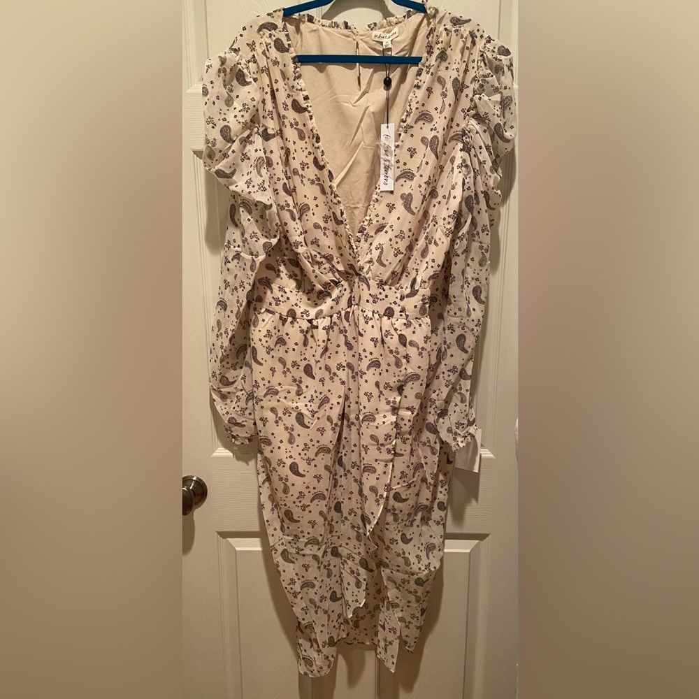 NWT! For Love & Lemons Paisley midi dress Sz 2x